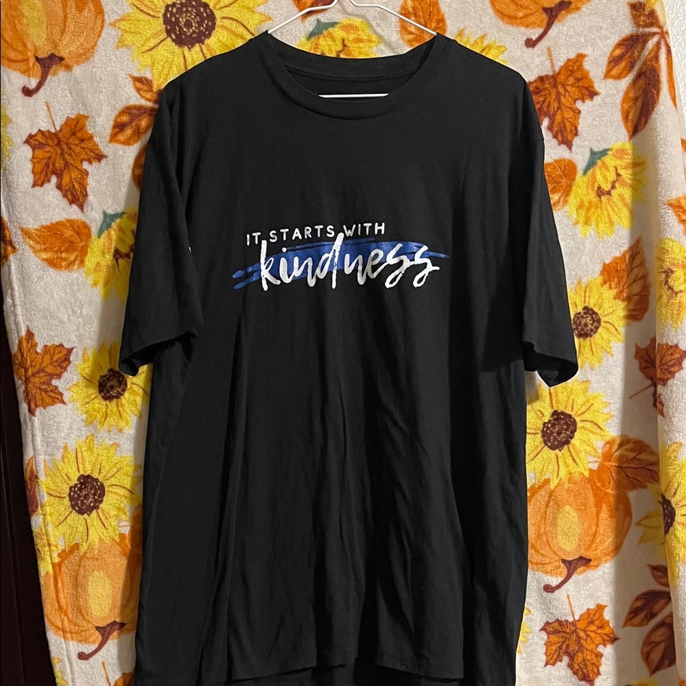 Black T-Shirt with Kindness Graphic